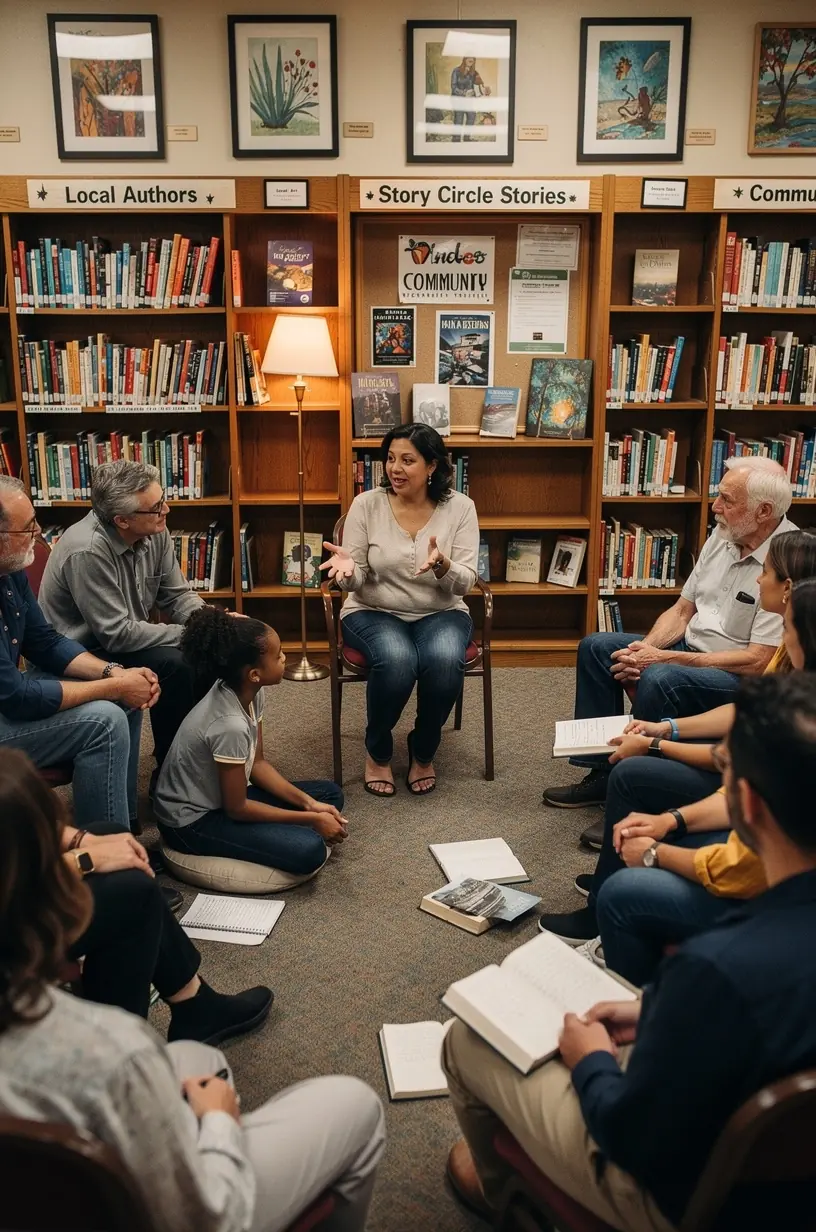 Community members discussing practical local solutions.