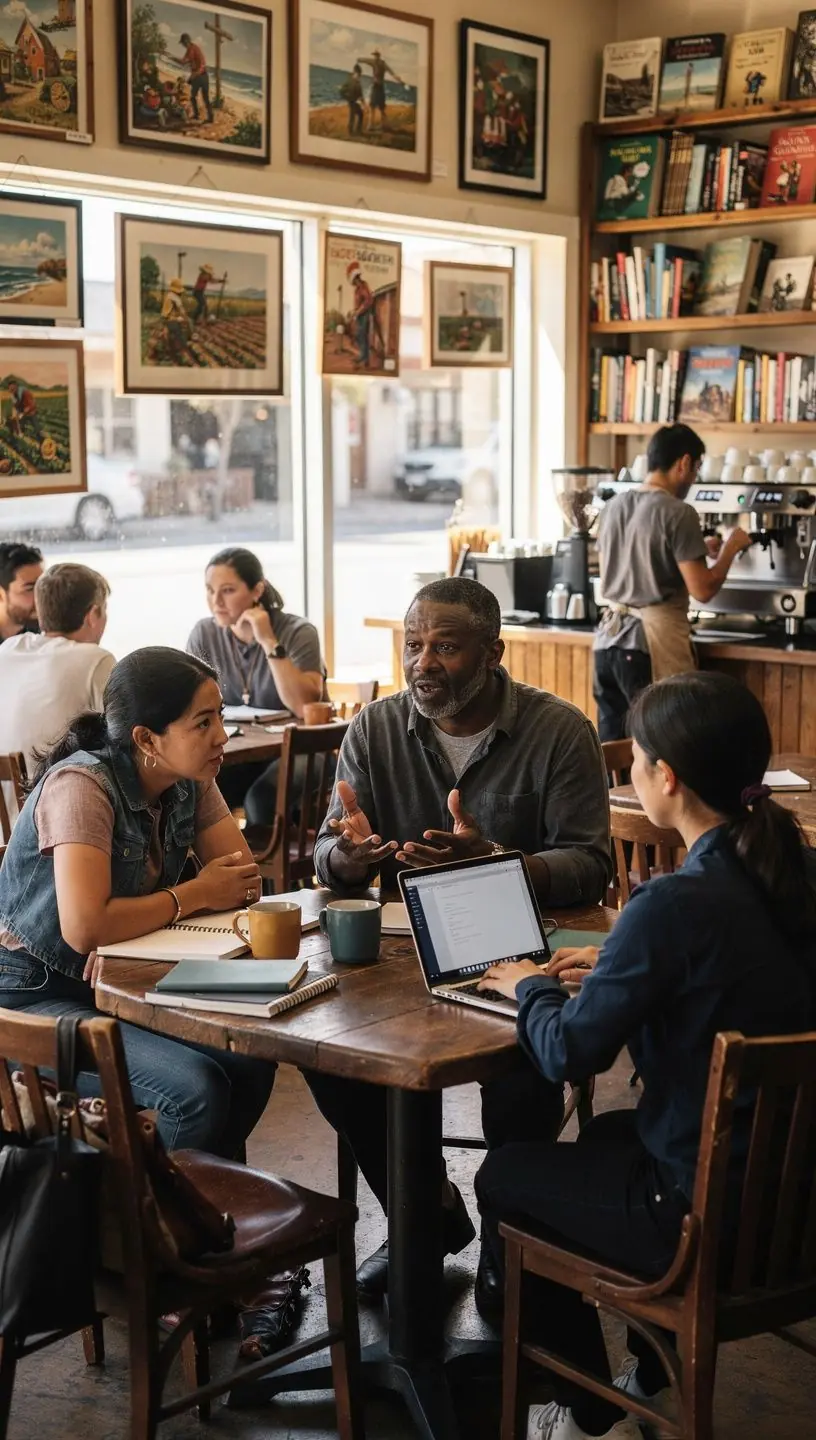 Community members sharing stories for social change.